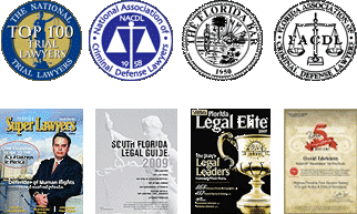 Miami Criminal defense lawyer badges and accreditations