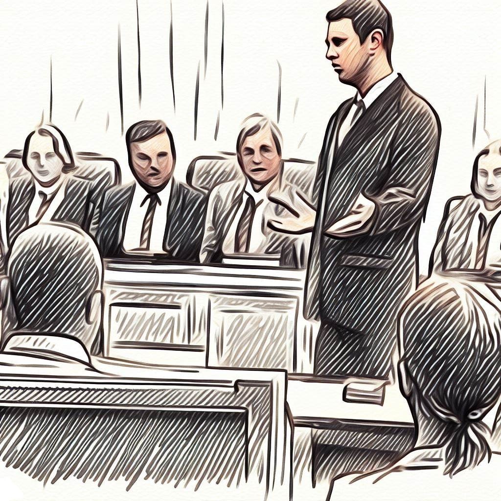 prosecutor presenting case to grand jury