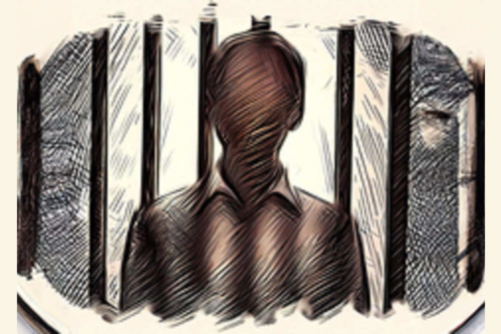 person behind bars