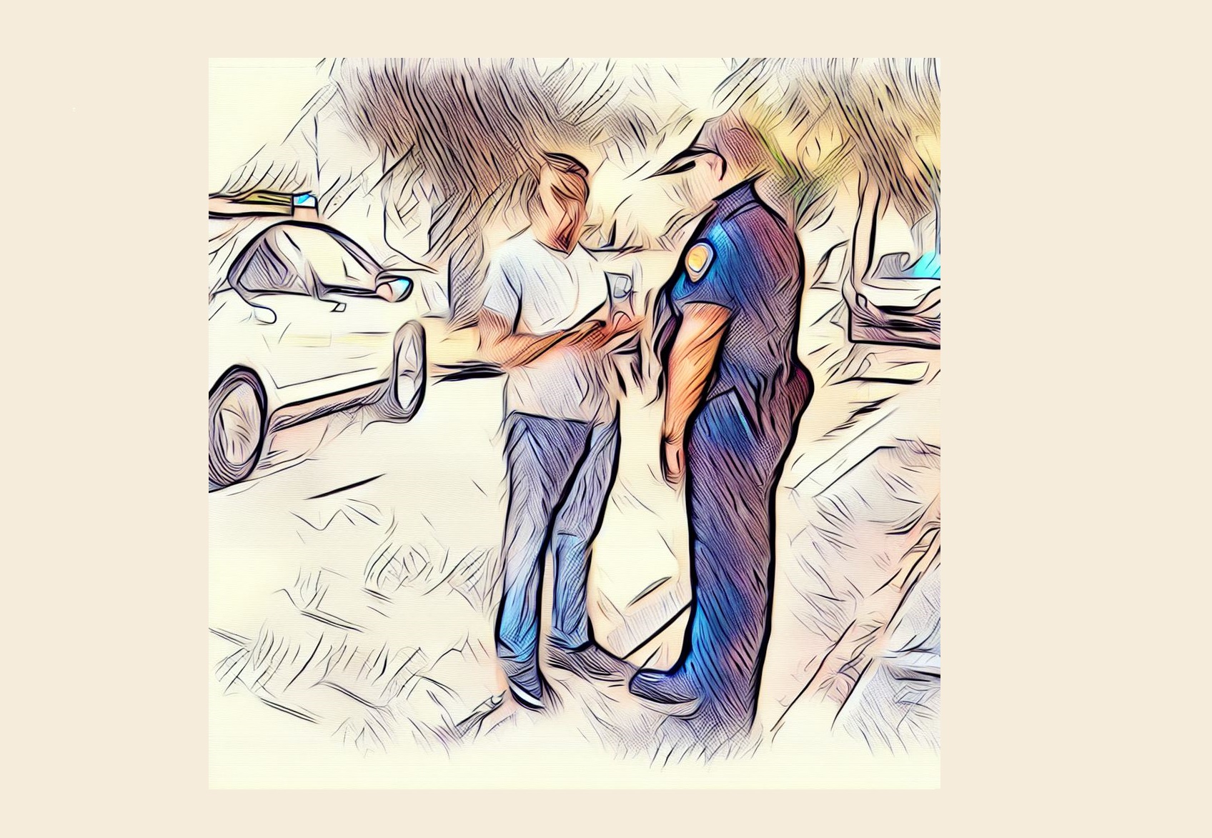 police officer in miami speaking with person
