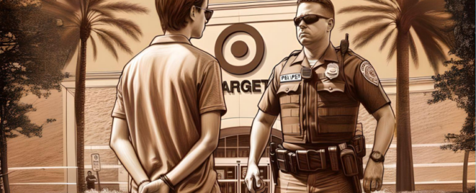 customer being arrested for Target Shoplifting Charges in Miami, Florida
