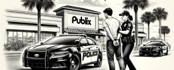 customer facing shoplifing charges in Miami at Publix